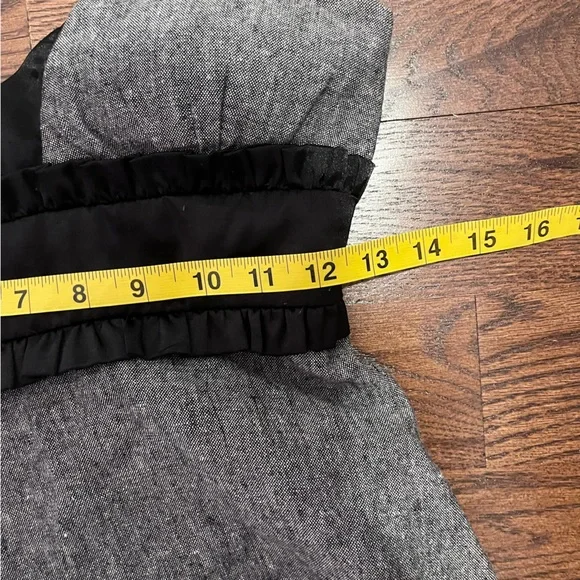 y2k wet seal gray and black baby doll v neck dress medium - Picture 8 of 9
